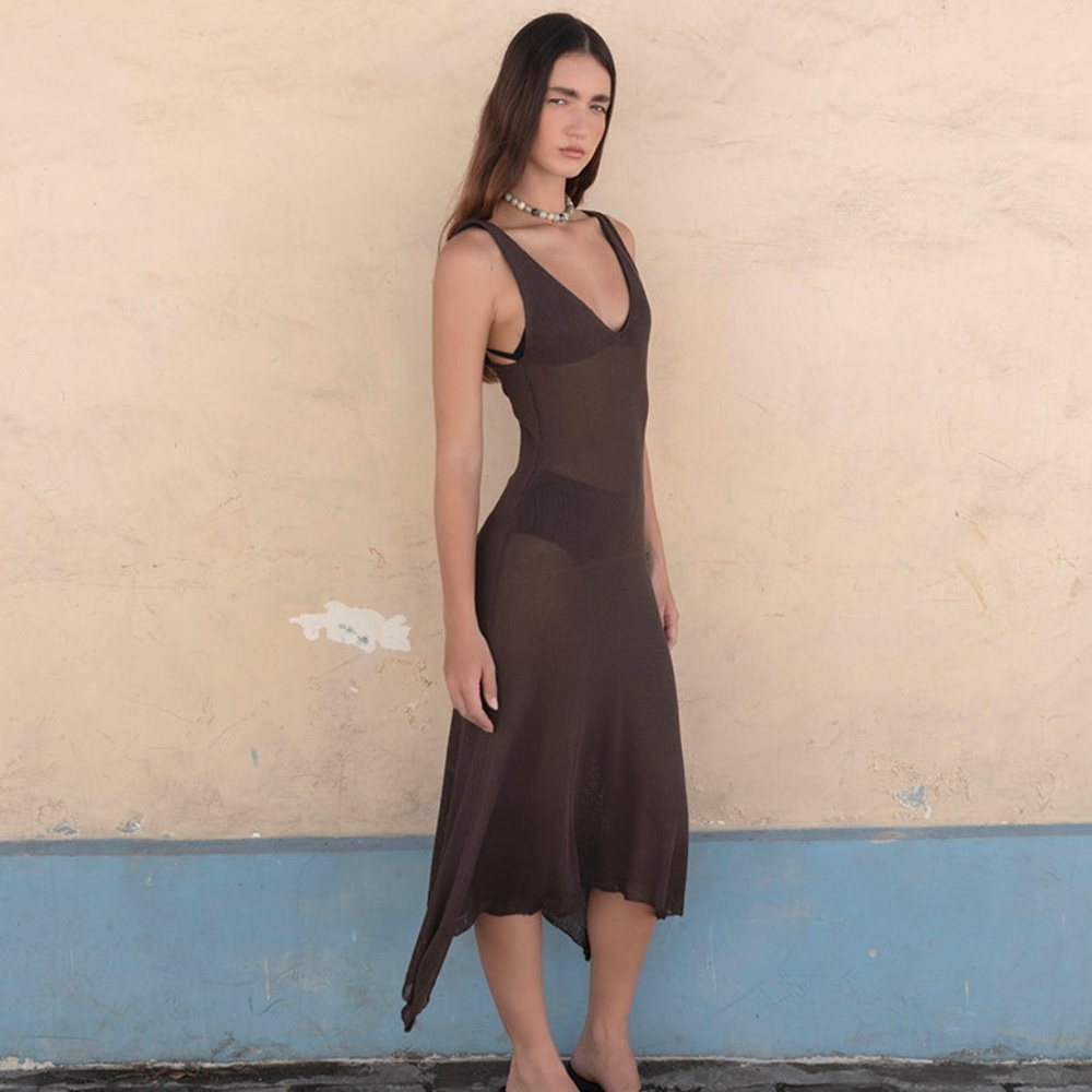 Motel Rocks Rabindra Maxi Dress in Brown M